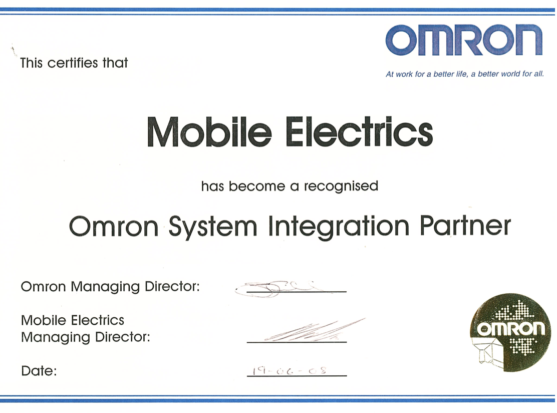 Omron Integration Partner Cert